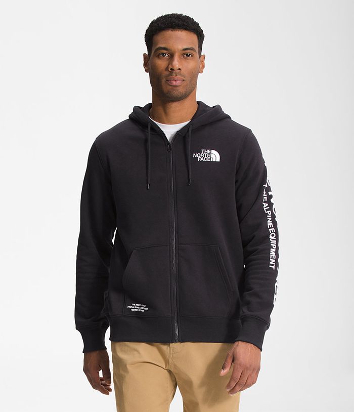 The North Face Hoodie Brand Proud Full Zip Black - Mens - Thailand CHYMT-5148